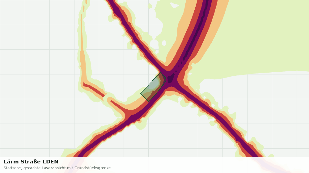 Statische Kartenansicht: Lärm Straße LDEN