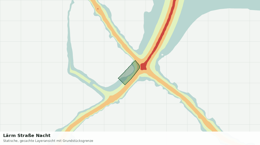 Statische Kartenansicht: Lärm Straße Nacht