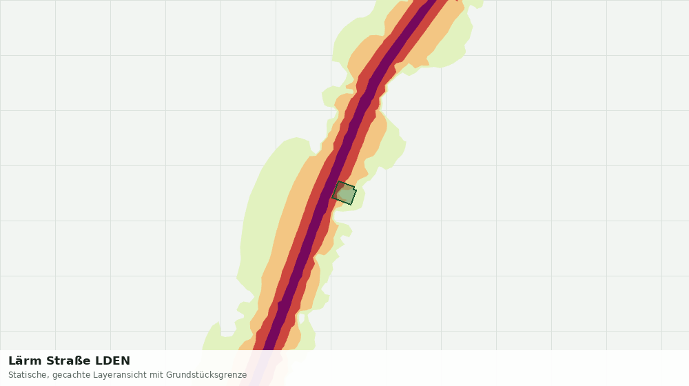 Statische Kartenansicht: Lärm Straße LDEN