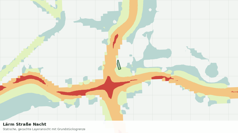 Statische Kartenansicht: Lärm Straße Nacht
