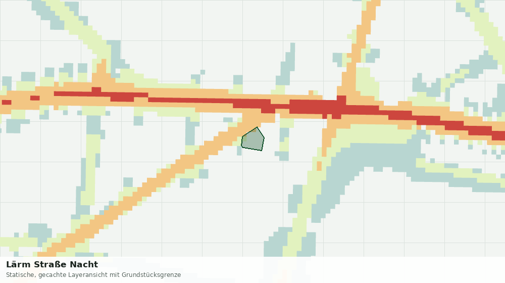 Statische Kartenansicht: Lärm Straße Nacht