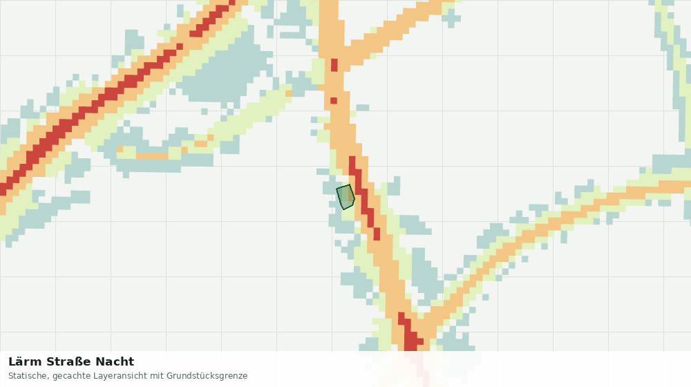 Statische Kartenansicht: Lärm Straße Nacht