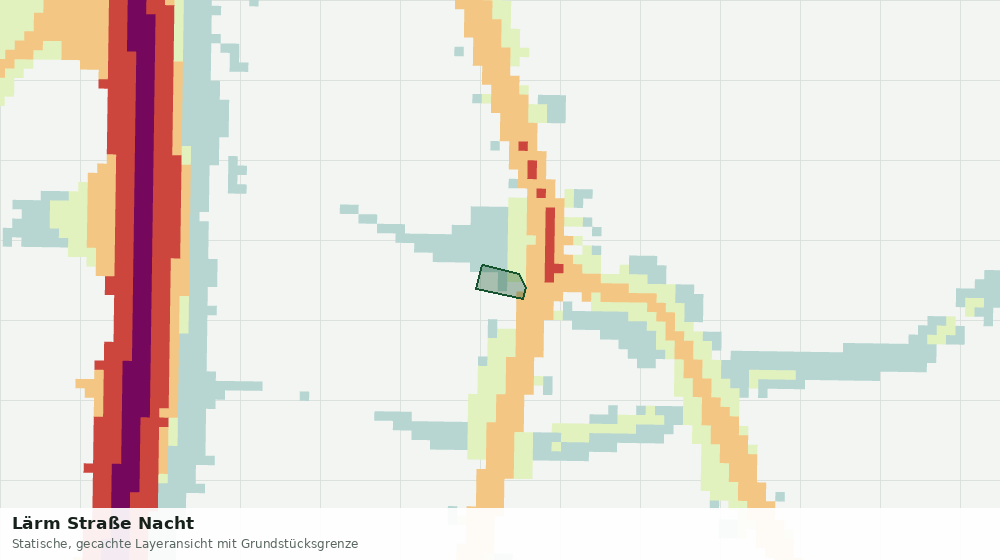 Statische Kartenansicht: Lärm Straße Nacht