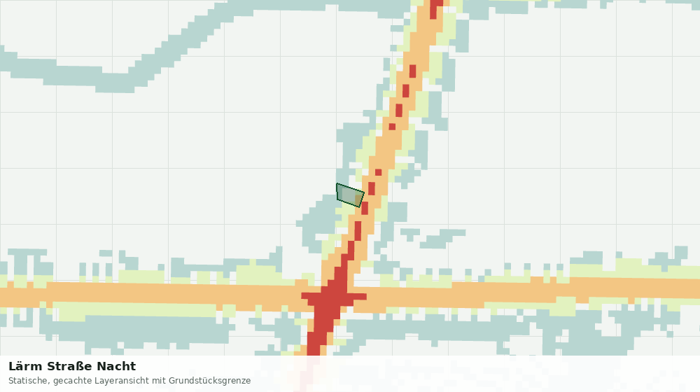 Statische Kartenansicht: Lärm Straße Nacht