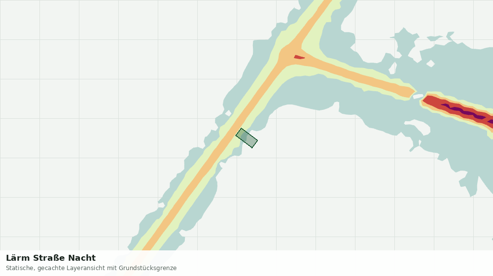 Statische Kartenansicht: Lärm Straße Nacht