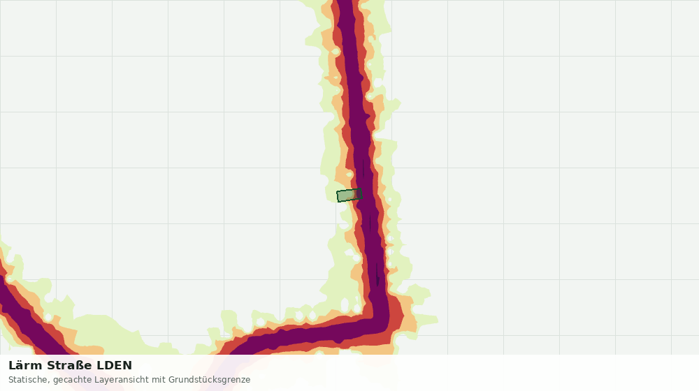 Statische Kartenansicht: Lärm Straße LDEN