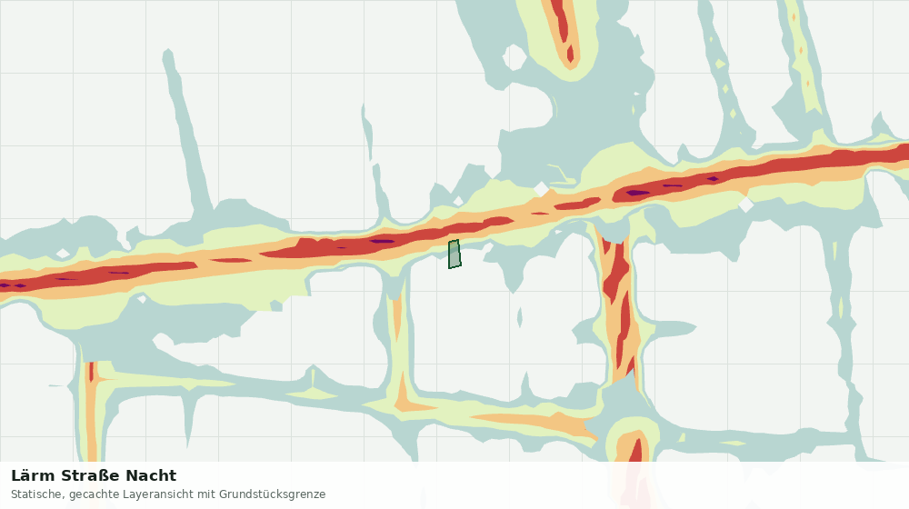 Statische Kartenansicht: Lärm Straße Nacht