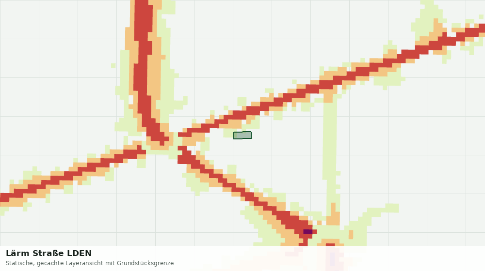 Statische Kartenansicht: Lärm Straße LDEN
