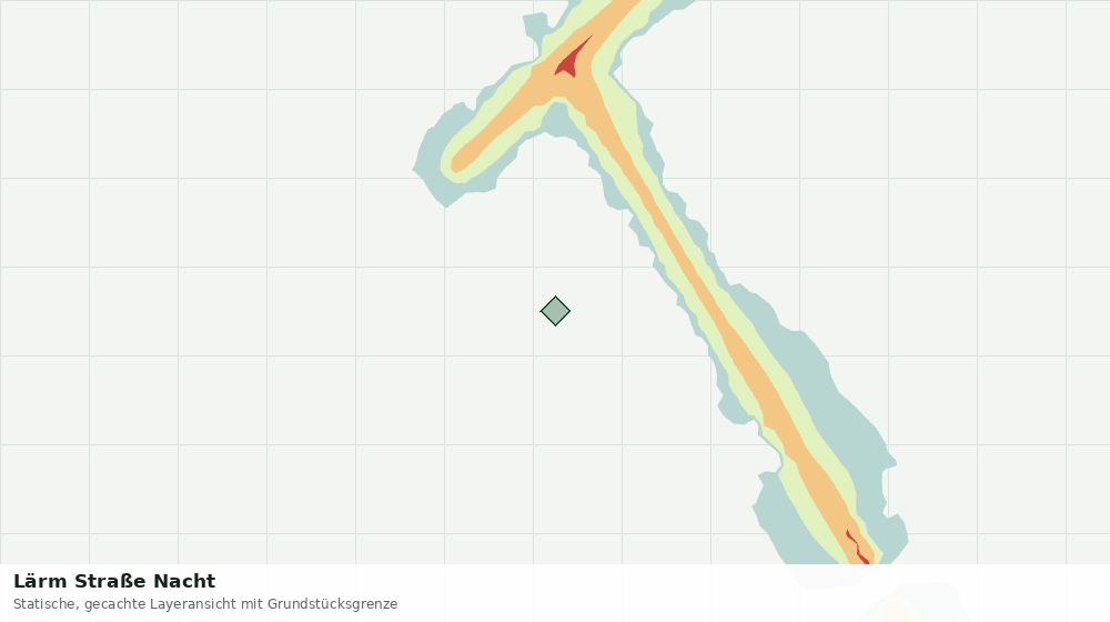 Statische Kartenansicht: Lärm Straße Nacht