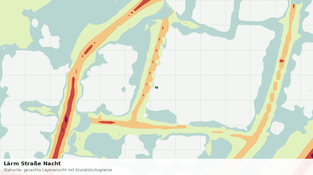 Statische Kartenansicht: Lärm Straße Nacht