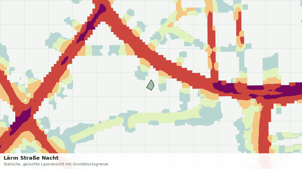 Statische Kartenansicht: Lärm Straße Nacht