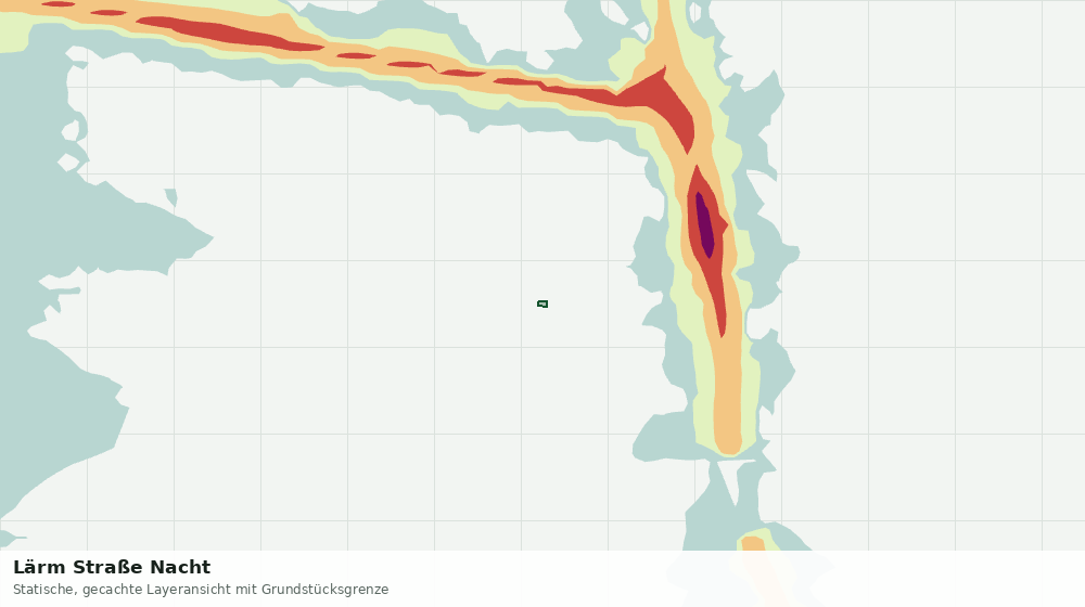 Statische Kartenansicht: Lärm Straße Nacht