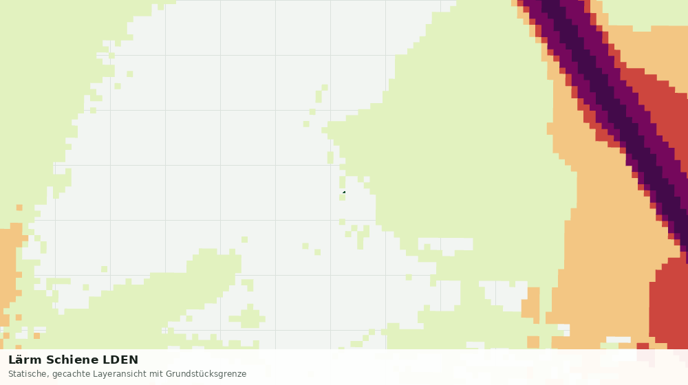 Statische Kartenansicht: Lärm Schiene LDEN