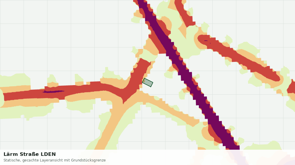 Statische Kartenansicht: Lärm Straße LDEN