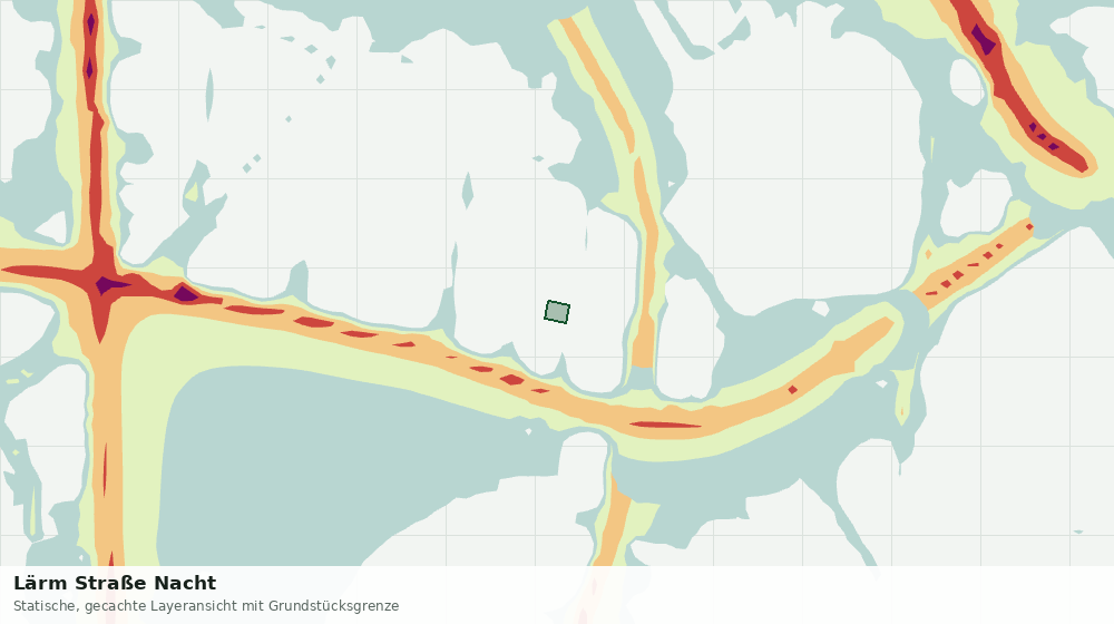 Statische Kartenansicht: Lärm Straße Nacht