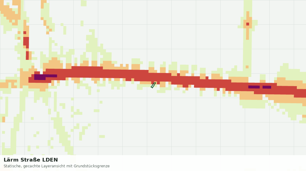 Statische Kartenansicht: Lärm Straße LDEN