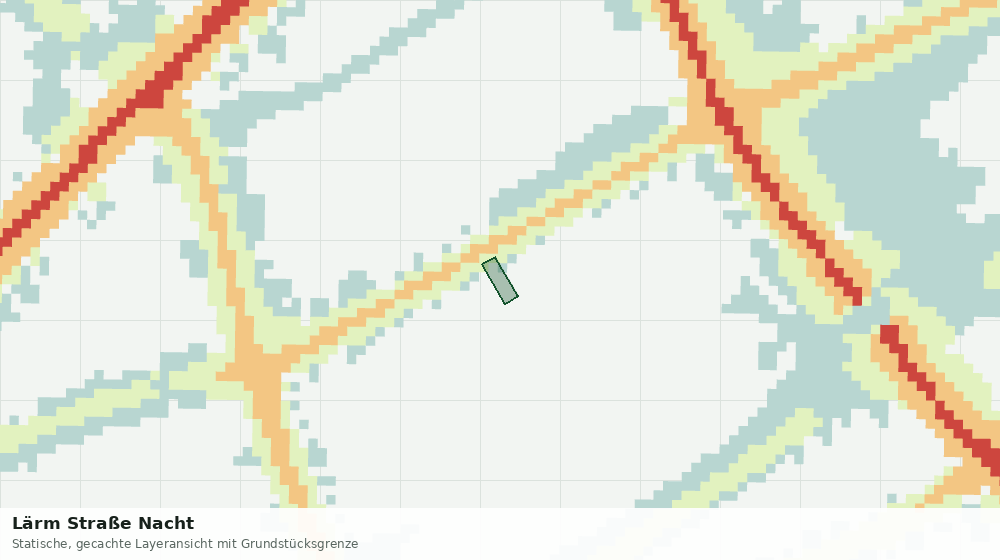 Statische Kartenansicht: Lärm Straße Nacht
