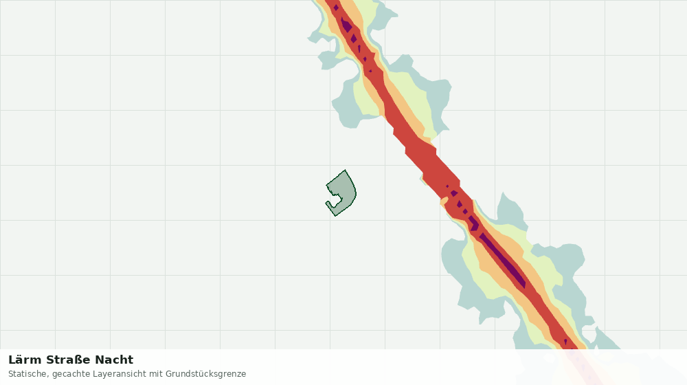 Statische Kartenansicht: Lärm Straße Nacht