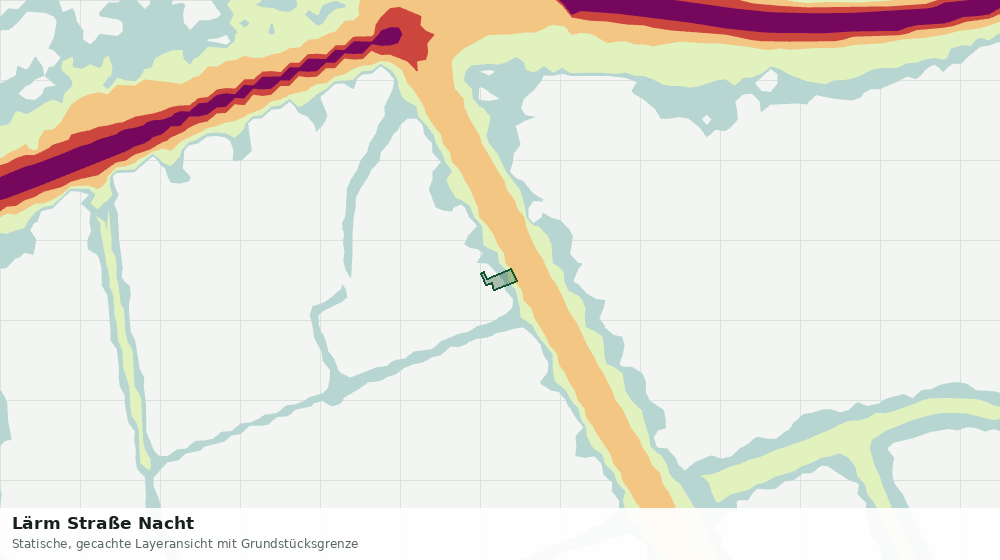 Statische Kartenansicht: Lärm Straße Nacht