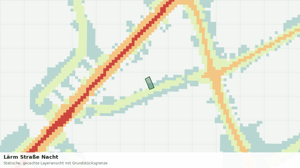 Statische Kartenansicht: Lärm Straße Nacht