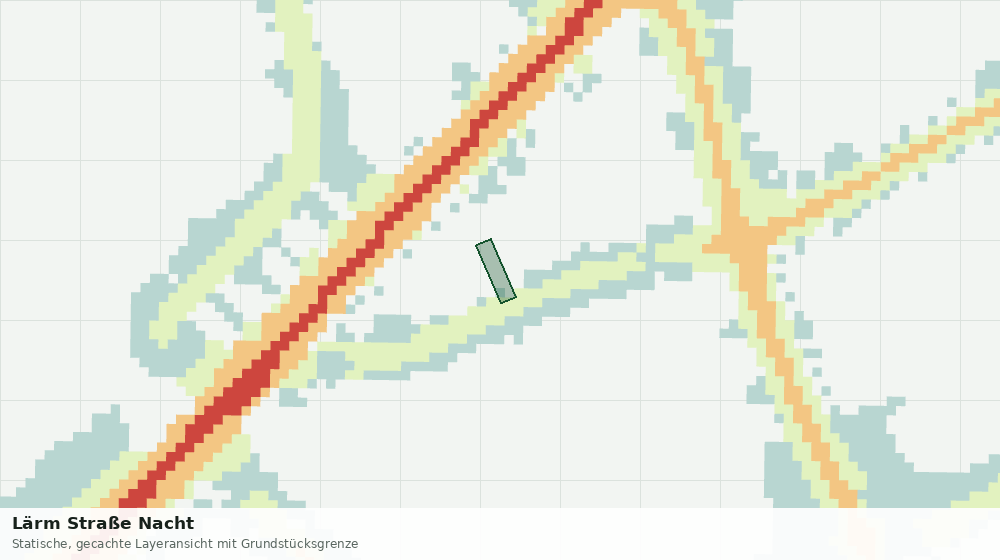 Statische Kartenansicht: Lärm Straße Nacht