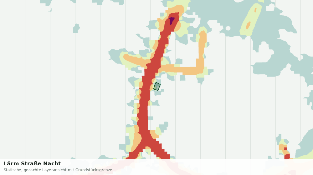 Statische Kartenansicht: Lärm Straße Nacht