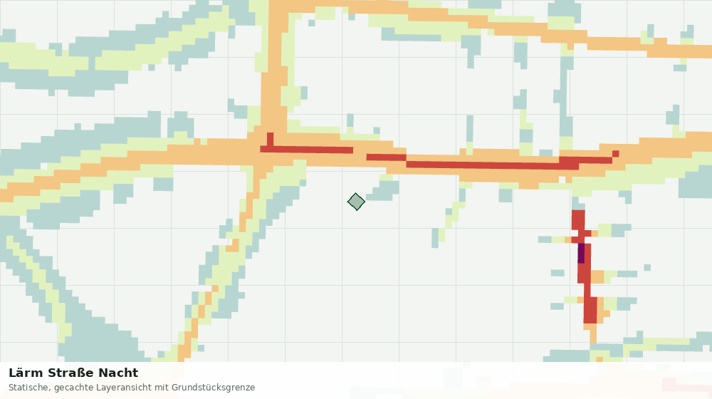 Statische Kartenansicht: Lärm Straße Nacht