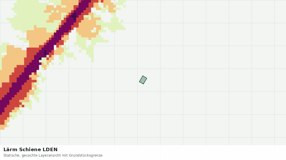 Statische Kartenansicht: Lärm Schiene LDEN