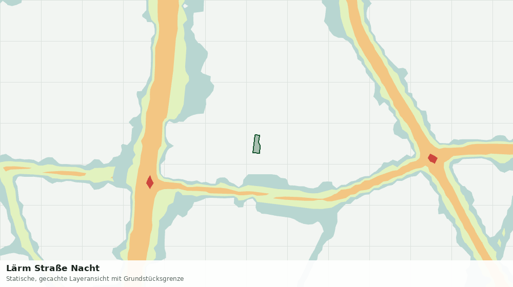 Statische Kartenansicht: Lärm Straße Nacht