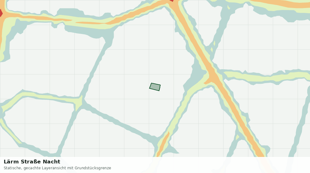 Statische Kartenansicht: Lärm Straße Nacht