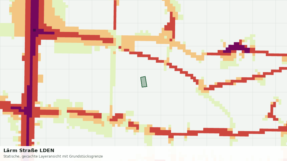 Statische Kartenansicht: Lärm Straße LDEN