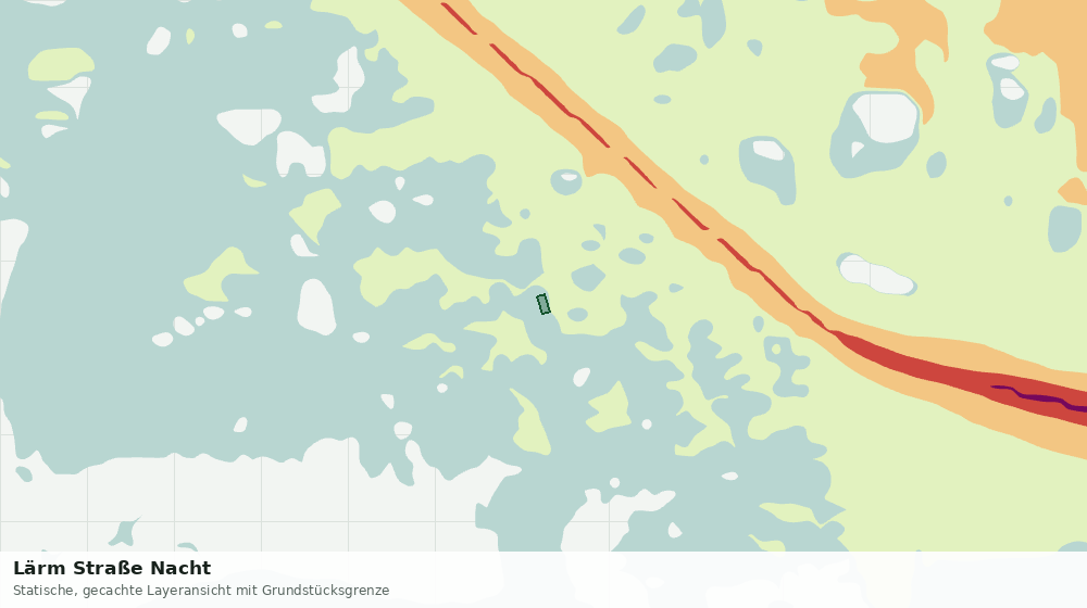 Statische Kartenansicht: Lärm Straße Nacht