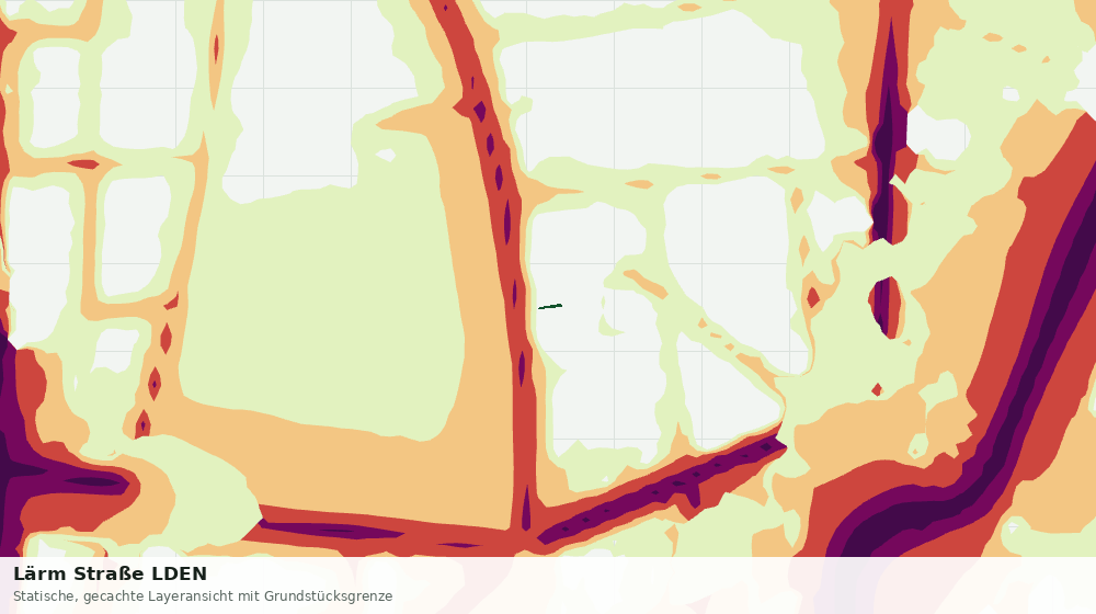 Statische Kartenansicht: Lärm Straße LDEN