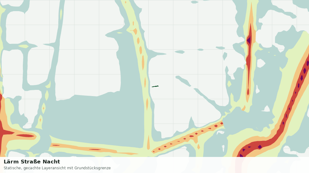 Statische Kartenansicht: Lärm Straße Nacht