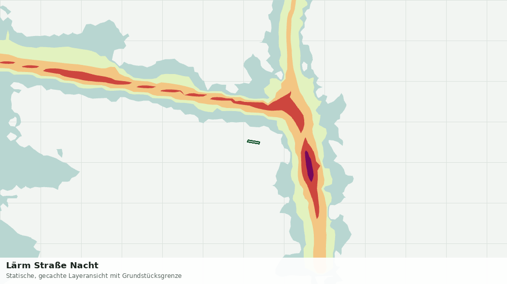 Statische Kartenansicht: Lärm Straße Nacht