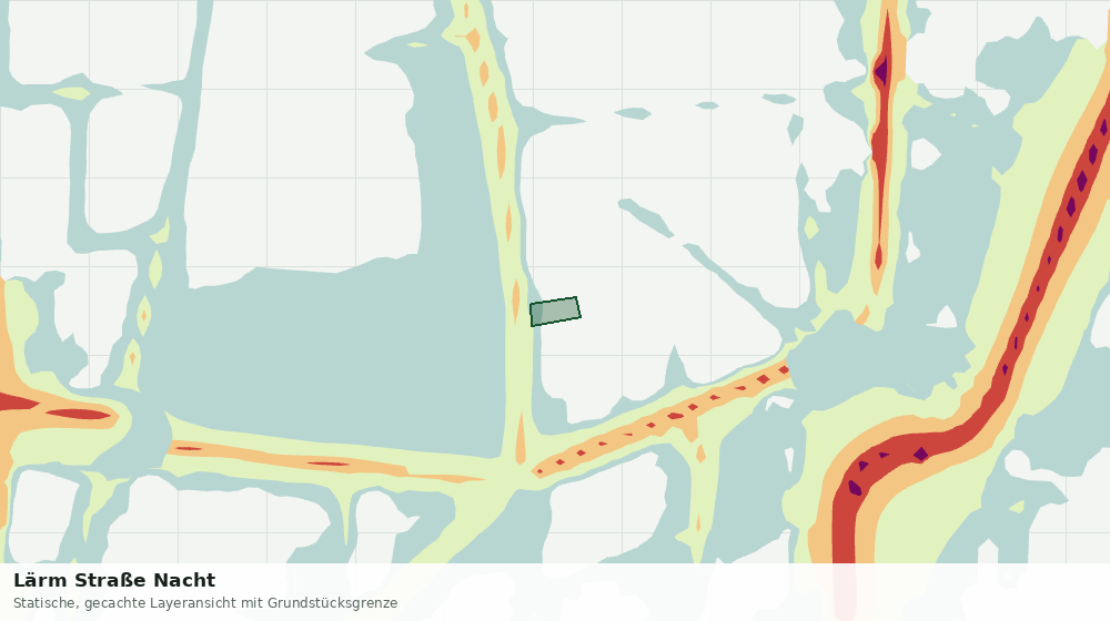 Statische Kartenansicht: Lärm Straße Nacht