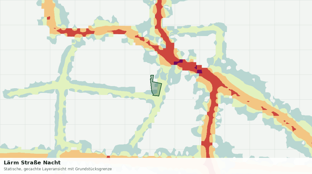 Statische Kartenansicht: Lärm Straße Nacht