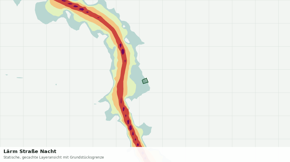 Statische Kartenansicht: Lärm Straße Nacht