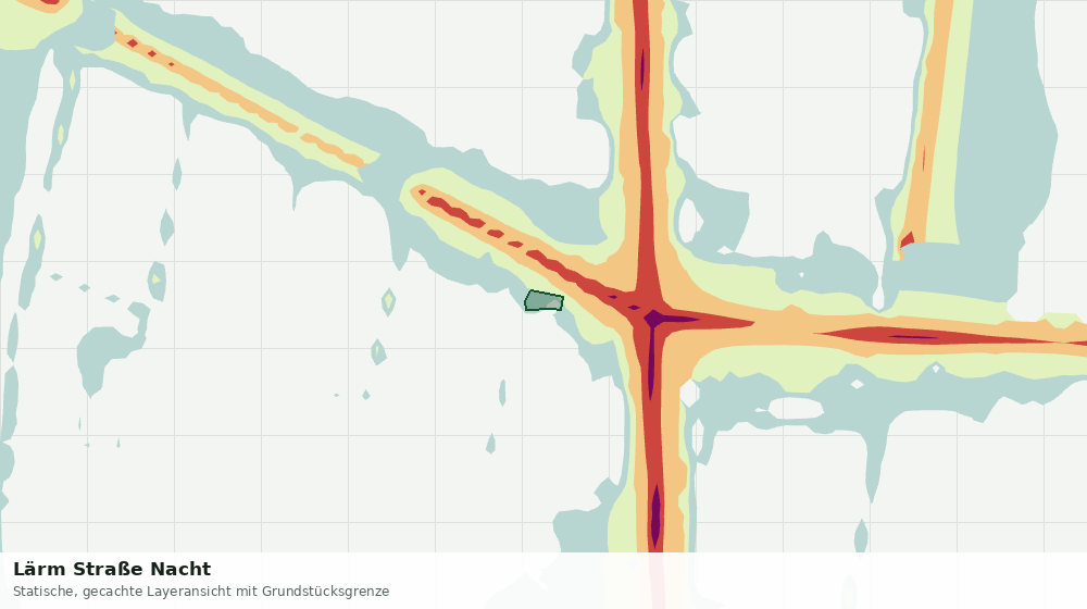 Statische Kartenansicht: Lärm Straße Nacht