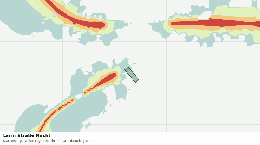 Statische Kartenansicht: Lärm Straße Nacht