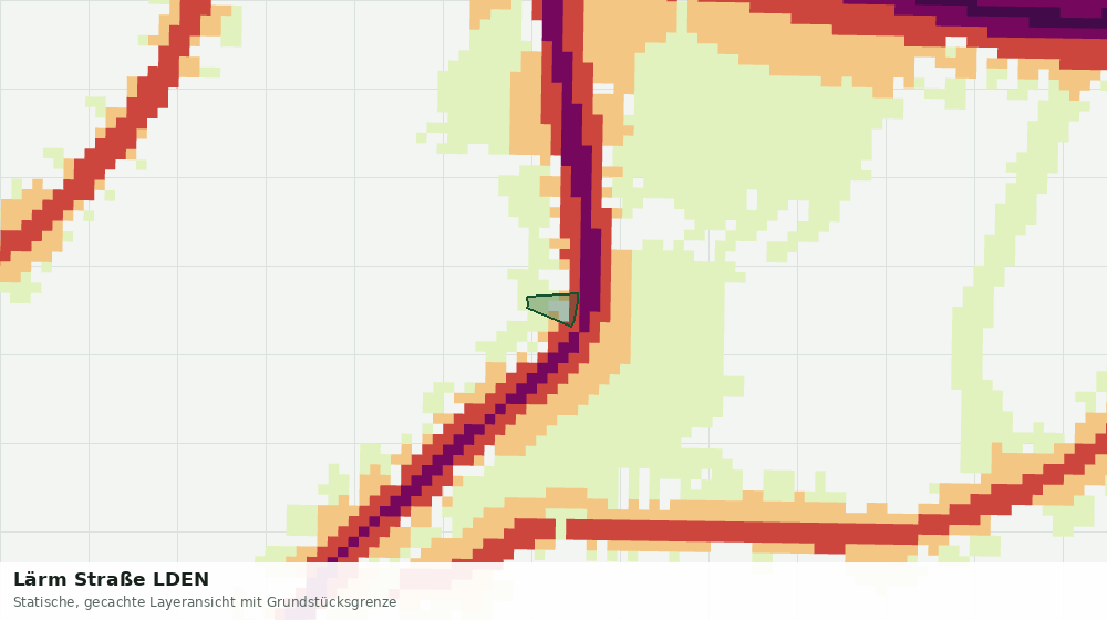 Statische Kartenansicht: Lärm Straße LDEN