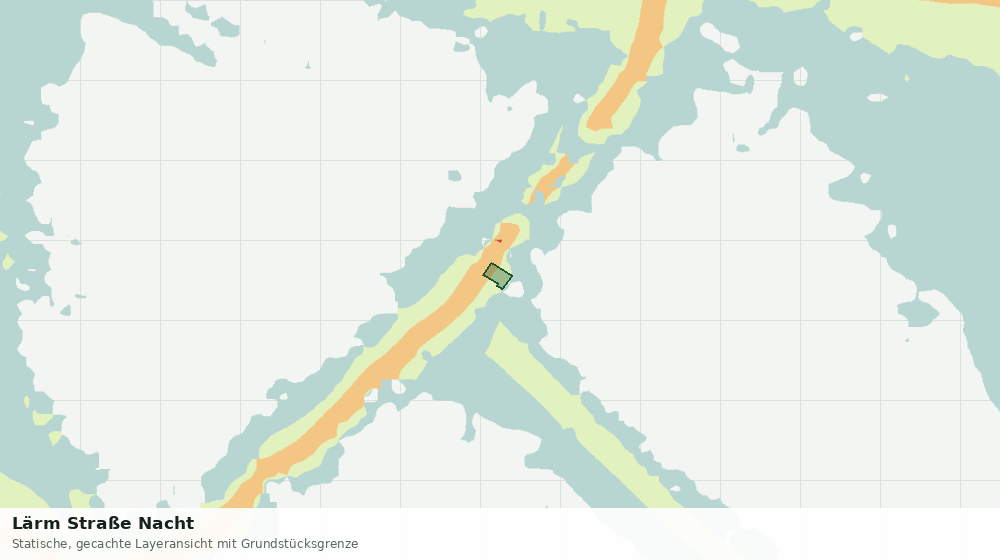 Statische Kartenansicht: Lärm Straße Nacht