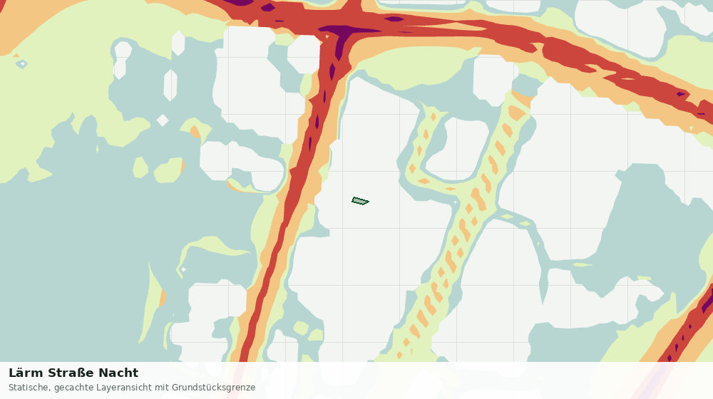 Statische Kartenansicht: Lärm Straße Nacht