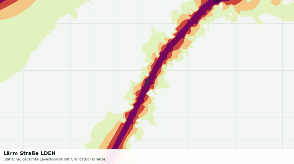 Statische Kartenansicht: Lärm Straße LDEN