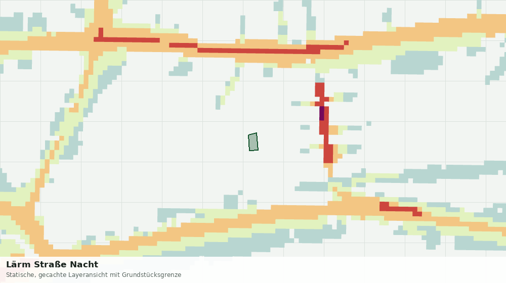 Statische Kartenansicht: Lärm Straße Nacht