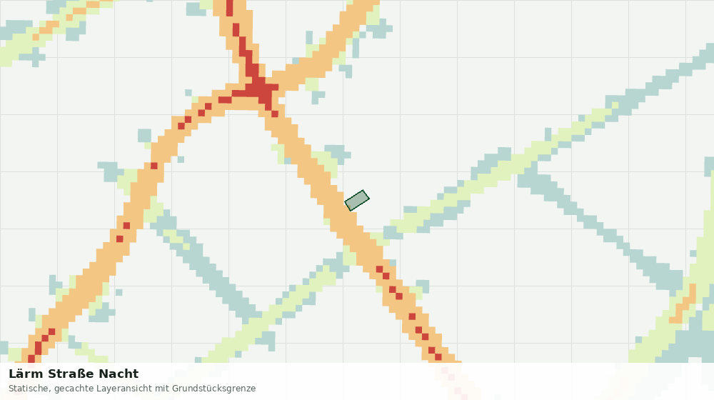 Statische Kartenansicht: Lärm Straße Nacht
