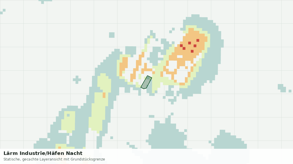 Statische Kartenansicht: Lärm Industrie/Häfen Nacht