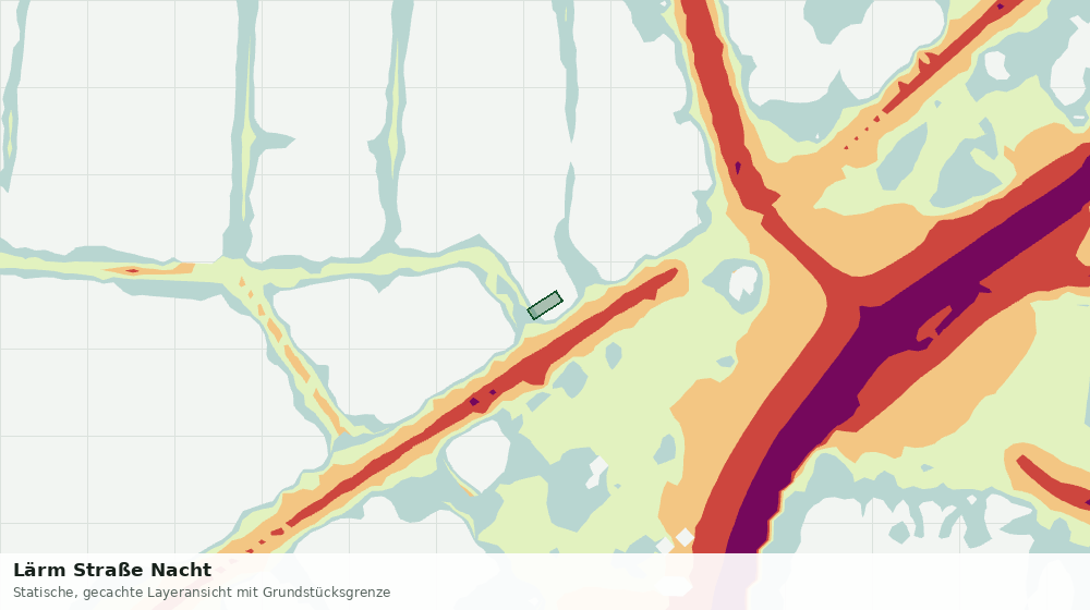 Statische Kartenansicht: Lärm Straße Nacht
