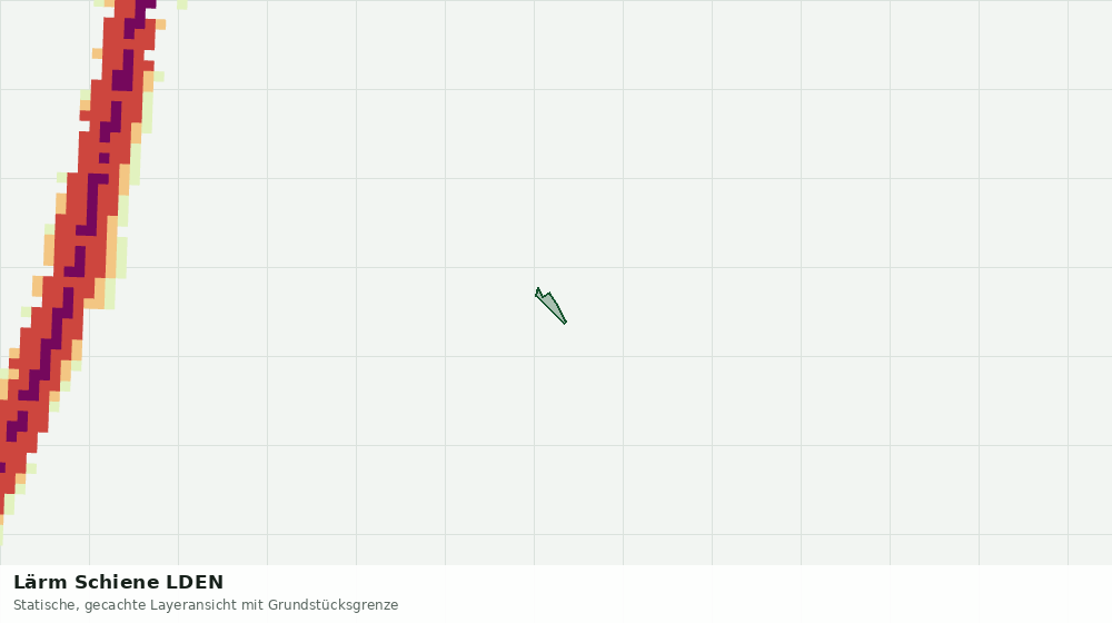 Statische Kartenansicht: Lärm Schiene LDEN