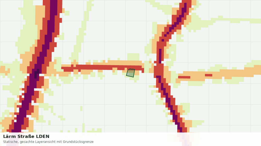 Statische Kartenansicht: Lärm Straße LDEN
